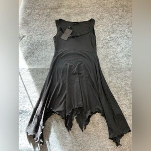 Killstar Black Asymmetrical Handkerchief Hem Sleeveless Dress Size XS